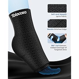 Tolaccea Ankle Ice Pack Wrap PRO for Injuries, Foot Ice Pack for Hot and Cold Therapy, Flexible Cold Pack for Plantar Fasciitis,Swelling,Sprained, ColdFocus for More Cooling X-Large (Pack of 1)