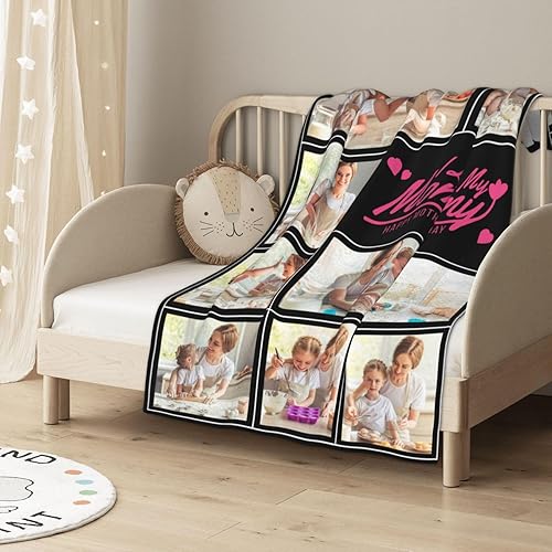 Miniatura 34 de Manta personalizada con fotos, texto, fotos personalizadas, regalos del día de San Valentín para mamá, papá, pareja, esposa, marido, novia, novio