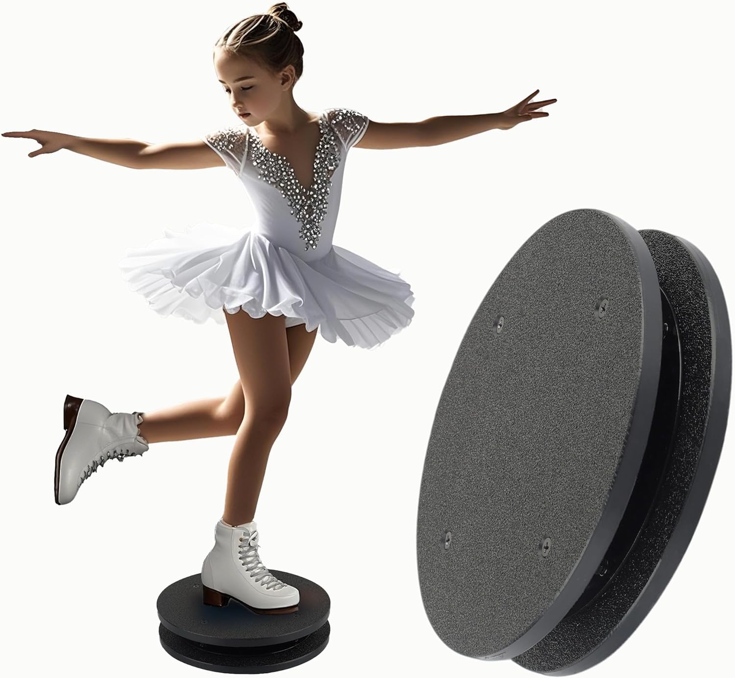 TIZYFF Pattinaggio artistico Spinner – aiuto per l'allenamento per pattinatori, ginnastica, danza e balletto Pirouette Metal Eight Spin Trainer.