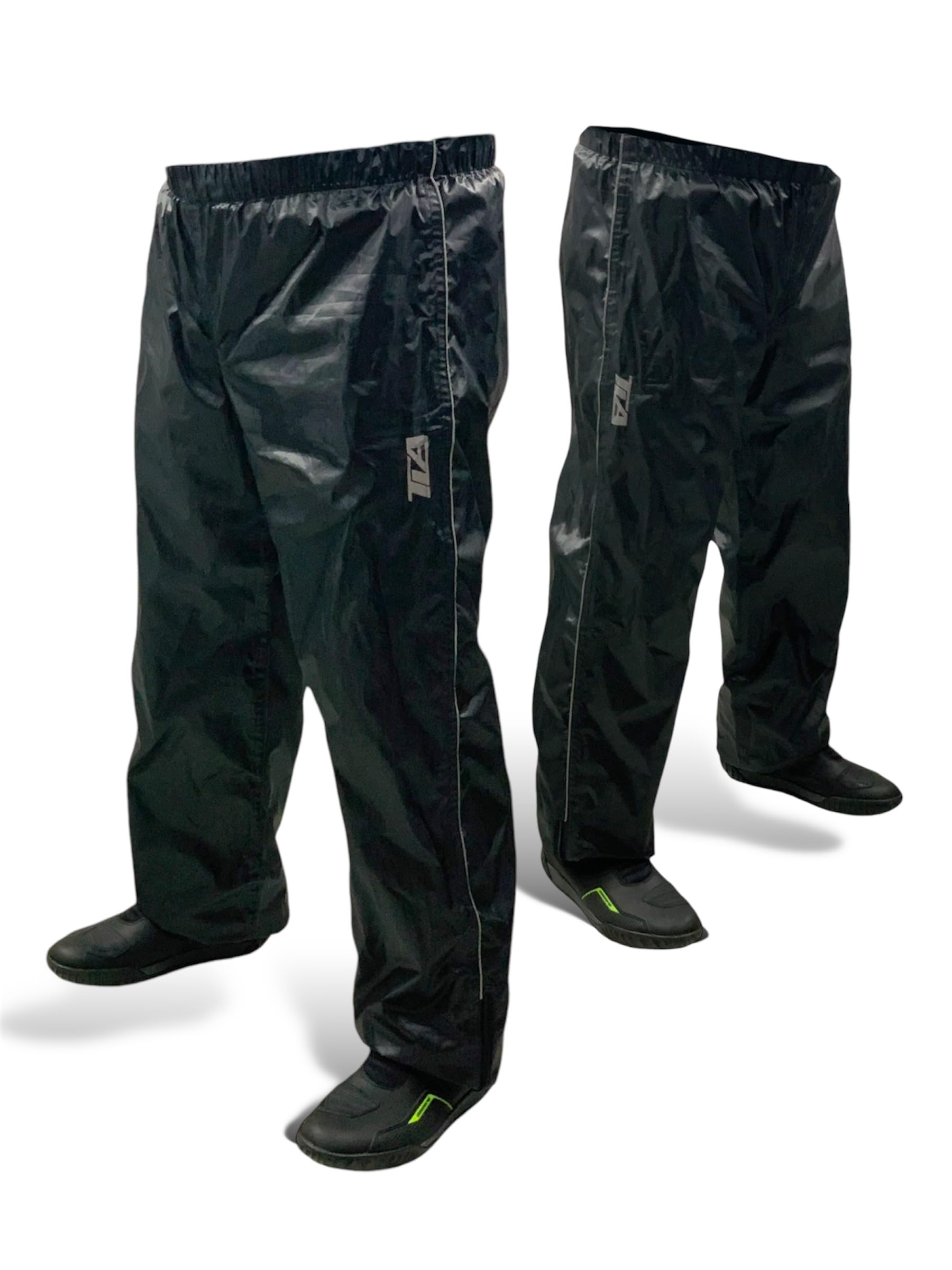 TLA RAIN traje moto impermeable a prueba de lluvia | Chubasquero Moto anti-agua totalmente reflectante | Mono impermeable unisex de 2 piezas para motos, scooters, quads y bicicletas