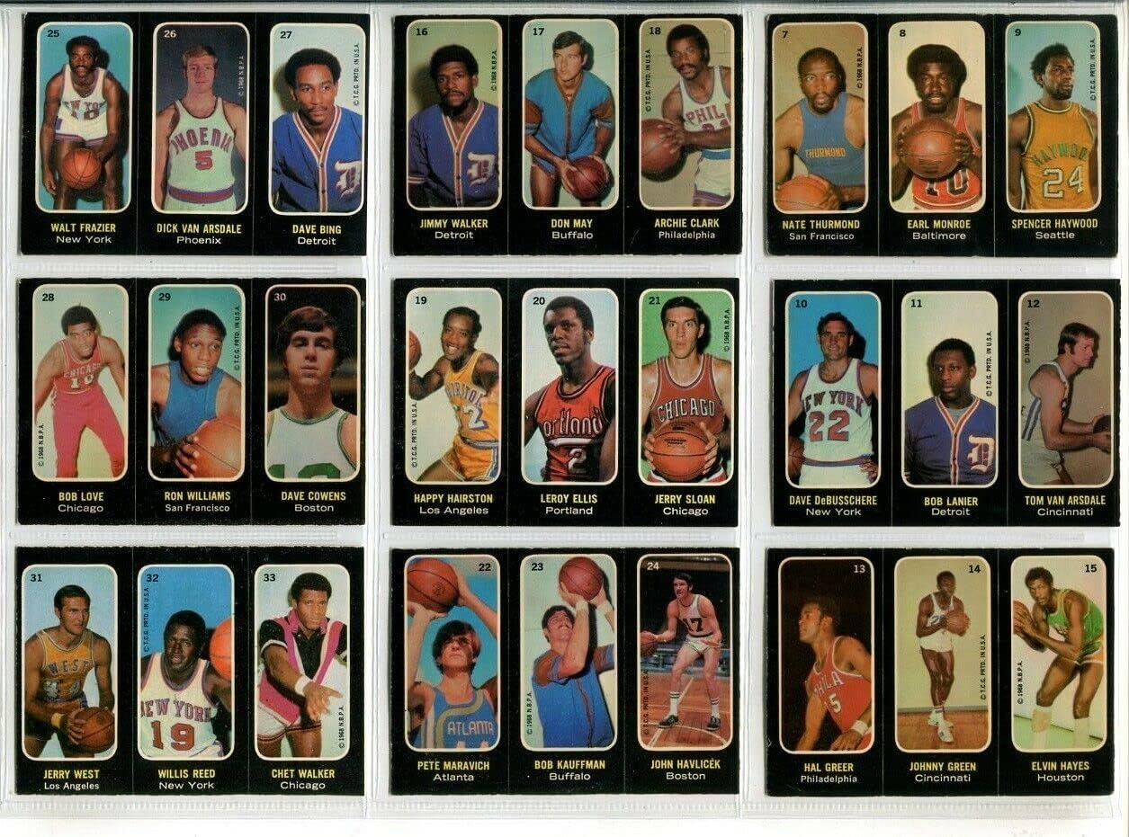 1971-72 Topps Trio Basketball Stickers Complete Set 26 Cards Ex/MT Nice 75703