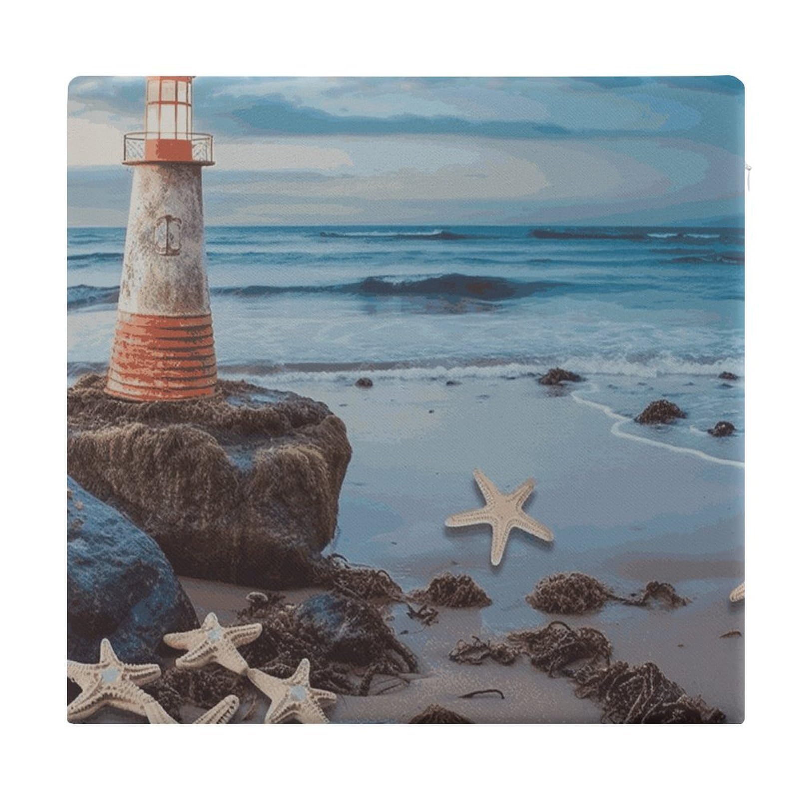 LDGSUPH - Beach seat cushions for starfish lighthouse, square office chair cushions, soft floor cushions, comfortable memory foam chair cushion cushions for