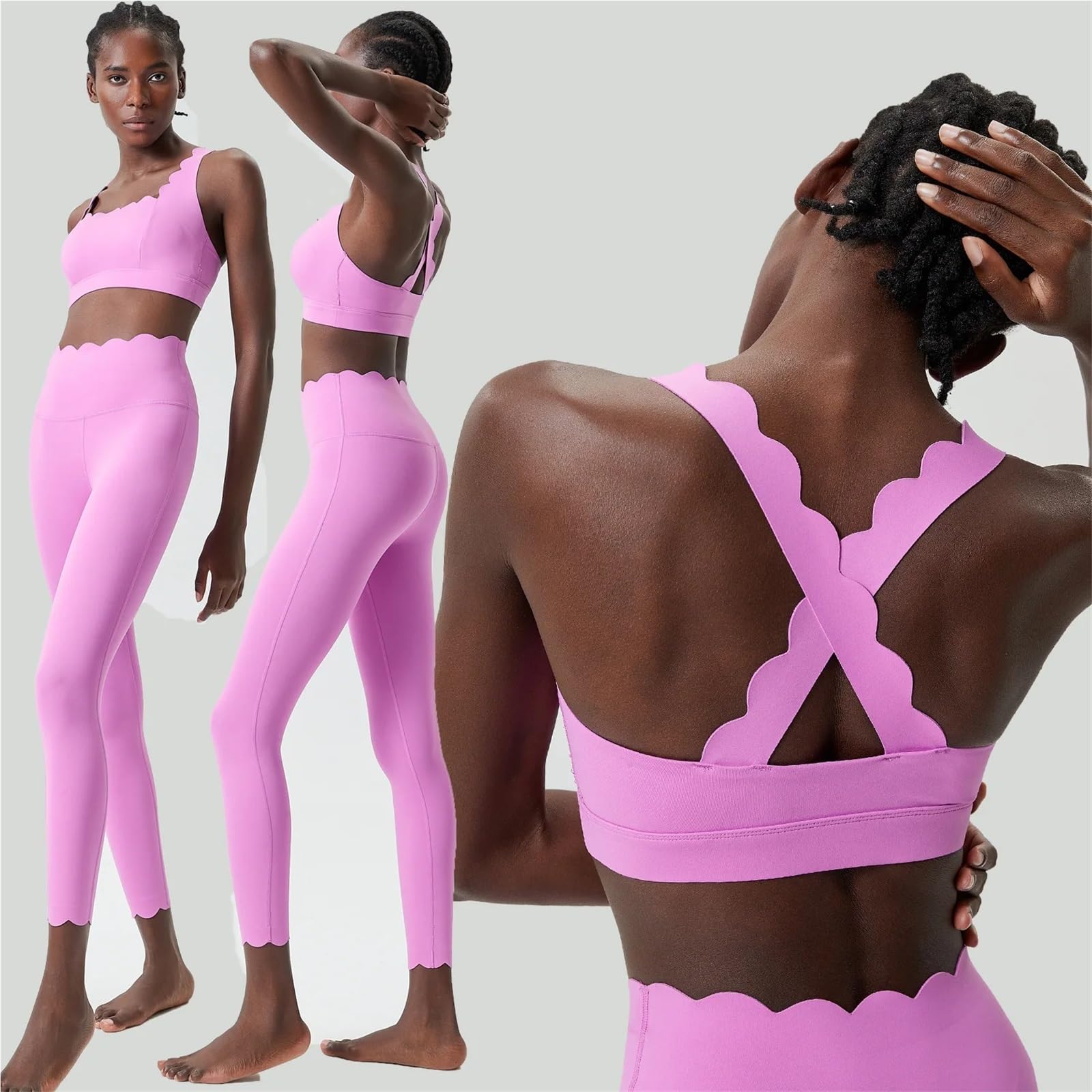 Completo yoga Tuta da palestra Due pezzi Set yoga fitness Super streth Slim Fit Abbigliamento sportivo corsa traspirante per lo sport