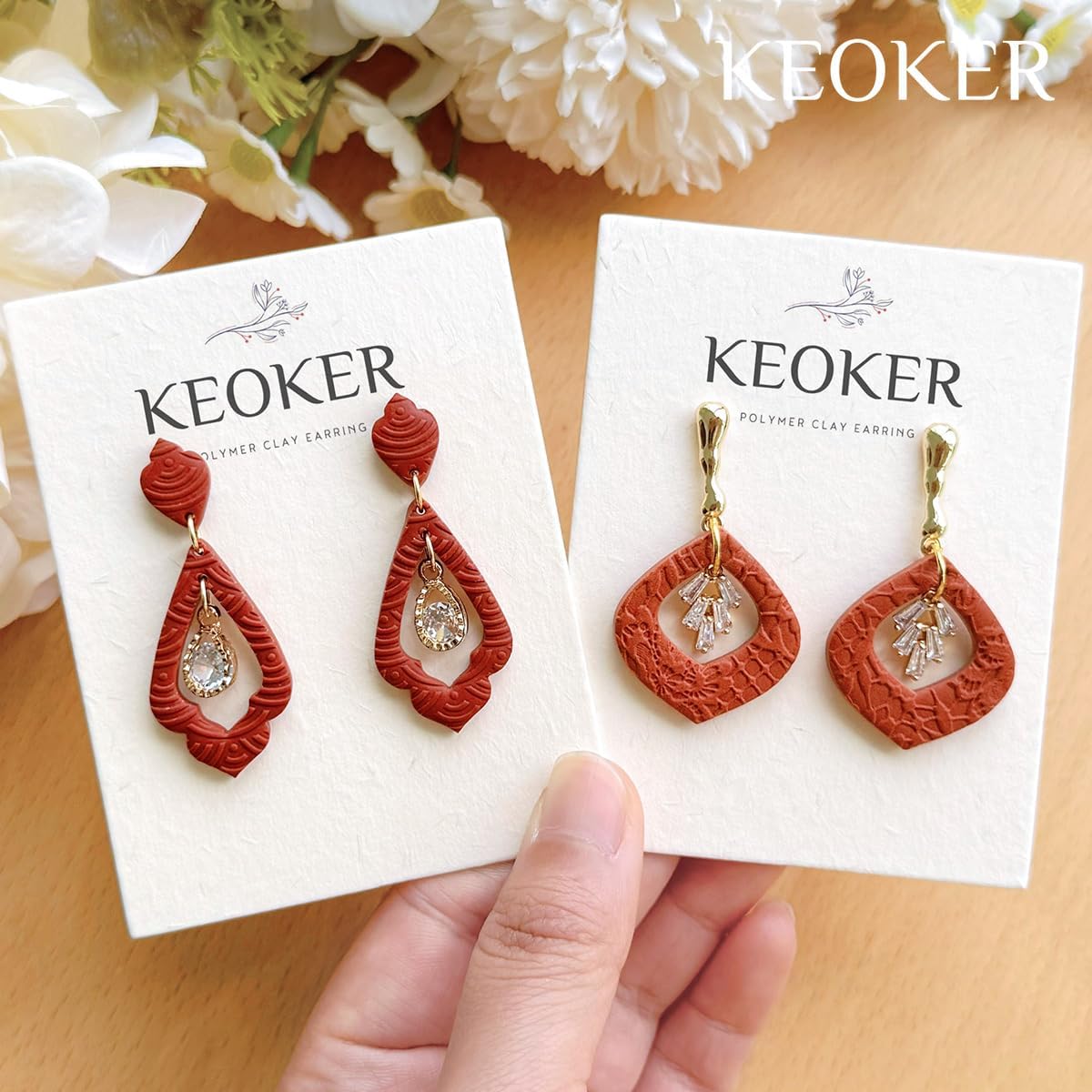 Keoker Polymer Clay Cutters, Boho Clay Cutters for Polymer Clay Jewelry, Basic Polymer Clay Cutters, Clay Earrings Cutters