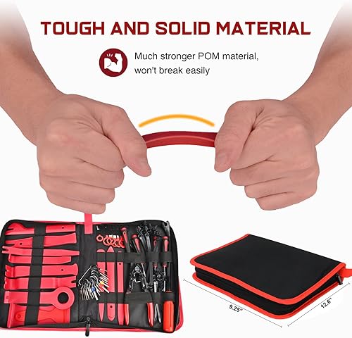 Vista 30 de Nilight - Juego de herramientas para remover molduras, 102 piezas, clips de retención para parachoques, paneles de auto, remover terminales, remover