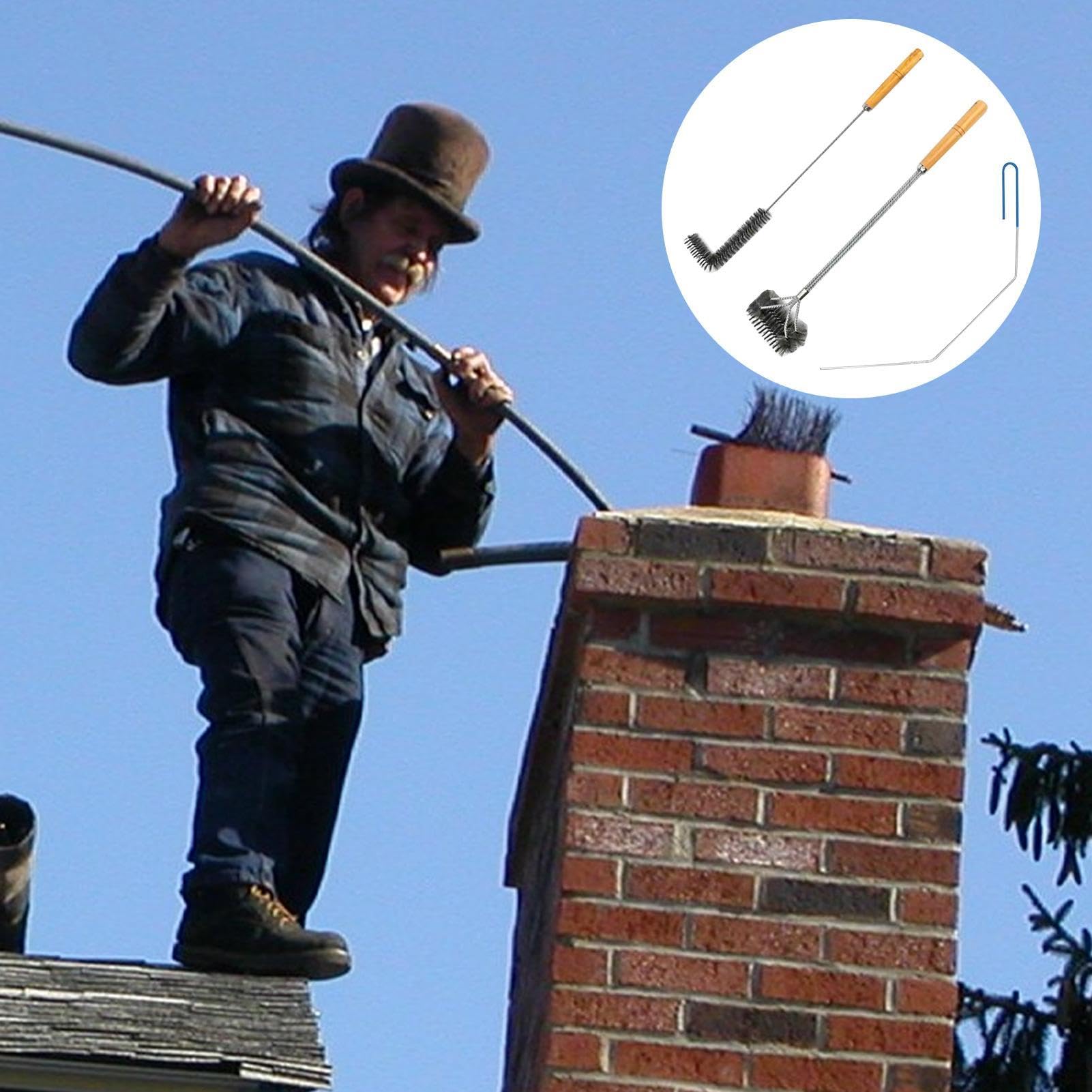 Kit de limpieza de cepillo de alambre para freidora de 3 pulgadas | herramientas de estropajo resistentes