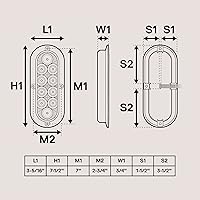 Vista 7 de TRUE MODS - Luz trasera LED ovalada ámbar de 6 pulgadas [DOT FMVSS 108] [SAE I6P] [montaje en superficie] [IP67 resistente al agua]