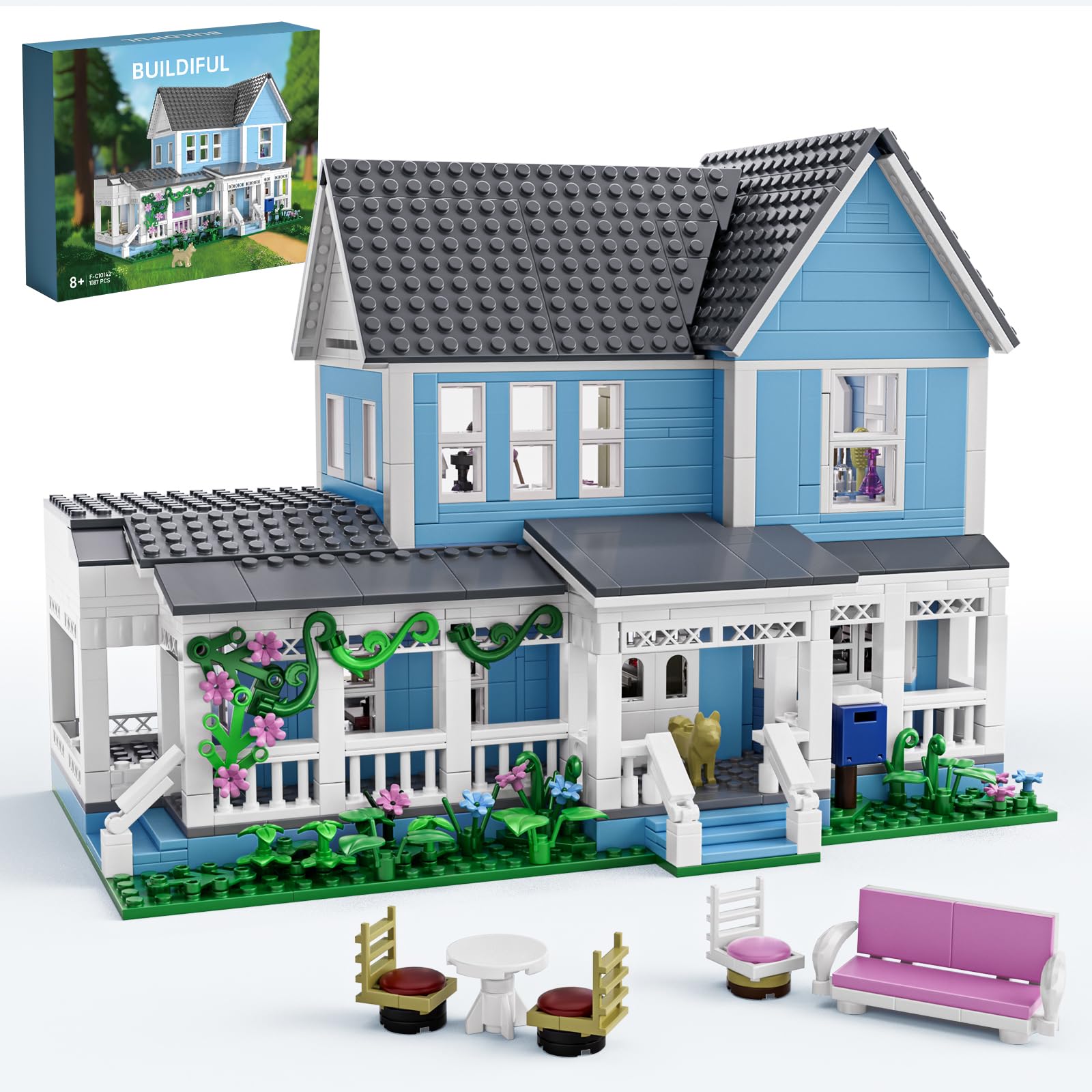 Gilmore House in Stars Hollow Luke's Diner Lorelai Building Blocks Set Compatible with Lego - Gift Decoration and Collection for Family TV Fans