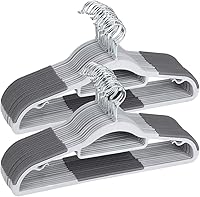 TIMMY 50 Pack Heavy Duty Plastic Hangers Non-Slip Pads Space Saving 0.2" Thick Holds 11 lbs Lightweight Closet Organizer