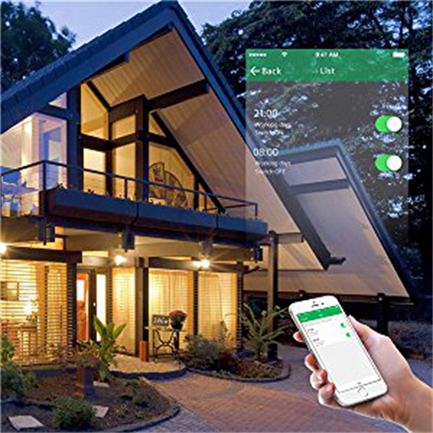 Jinvoo WiFi Wall Light Touch Panel Switch, 1 Way, Remote Control by Smart Phone,No Hub Required, AC 120V, Works with Amazon Echo, Google Home, Black