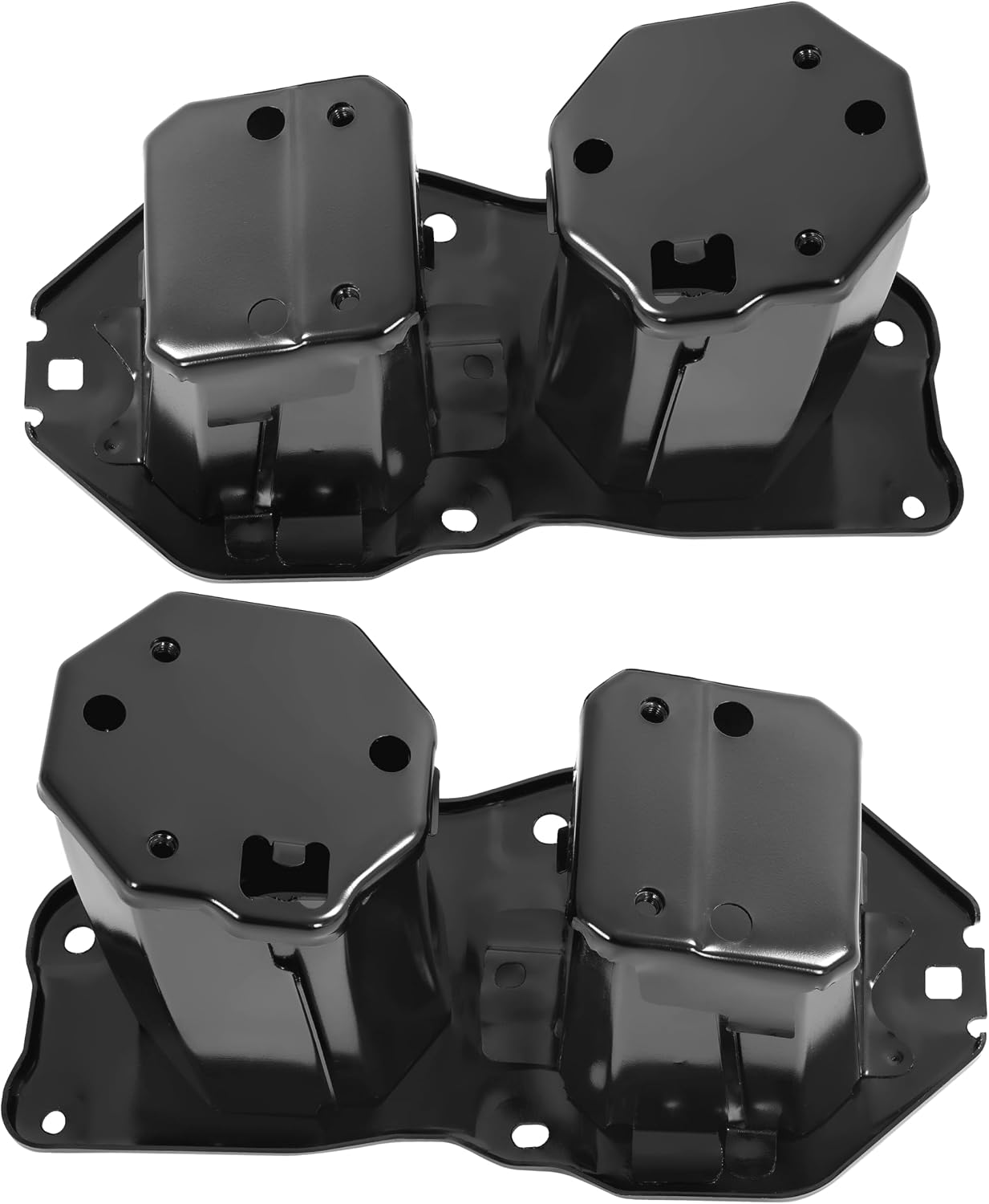 KUAFU Front Bumper Bracket Set Compatible with 2013-2015 Honda Civic 71160TR3A00ZZ, 71150TR3A00ZZ, HO1067117, HO1066117 Left & Right Steel Electrophoresis Black (2Pcs)