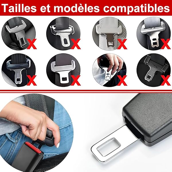 2 Pcs Accessoires de siège, 12 cm/ 4,72 Pouce, Noir - 2
