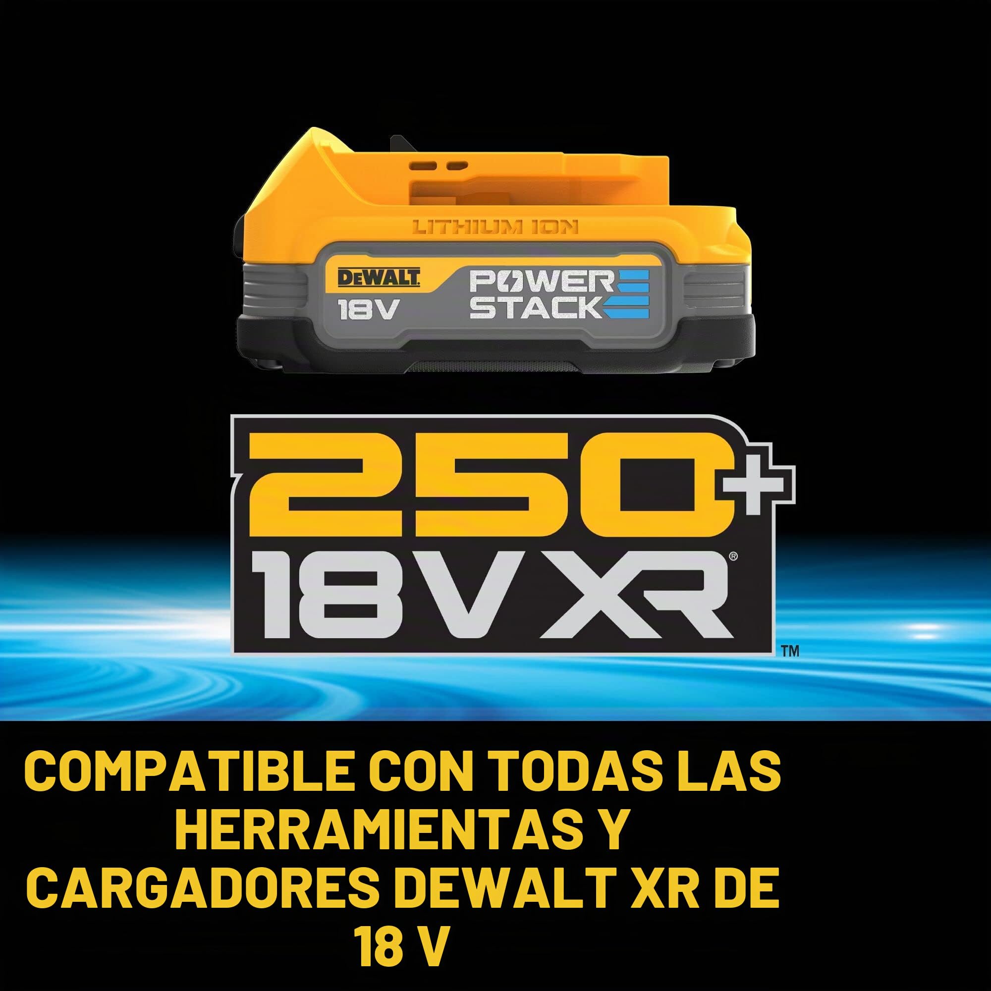 DEWALT DCK2050E2T-QW - Kit: 1x Taladro percutor 18V XR DCD805, 1 Destornillador de impacto de ¼" DCF850, 2 baterías Powerstack de 18V/1,7Ah DCBP034, 1 cargador rápido de sistema DCB115