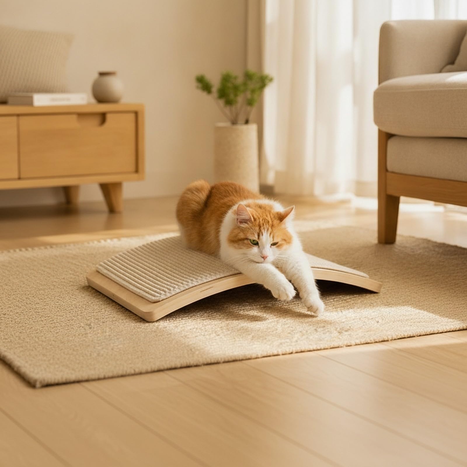 Katzenkratzmatten aus Holz sind for den Innenbereich geeignet Katzen kratzbrett