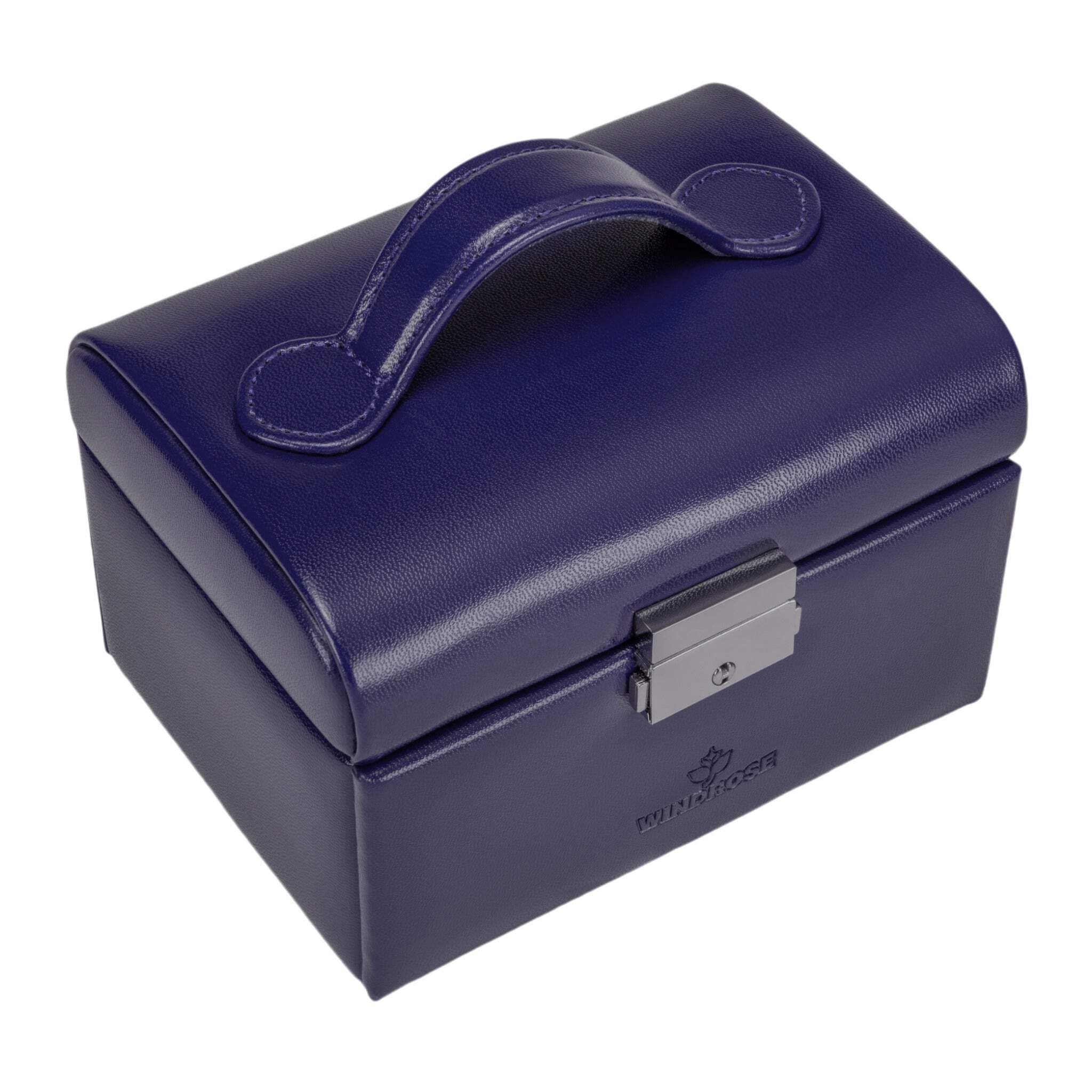 Windrose boîte à bijoux Merino Moda Jewelry Box Dark Blue bleu marine