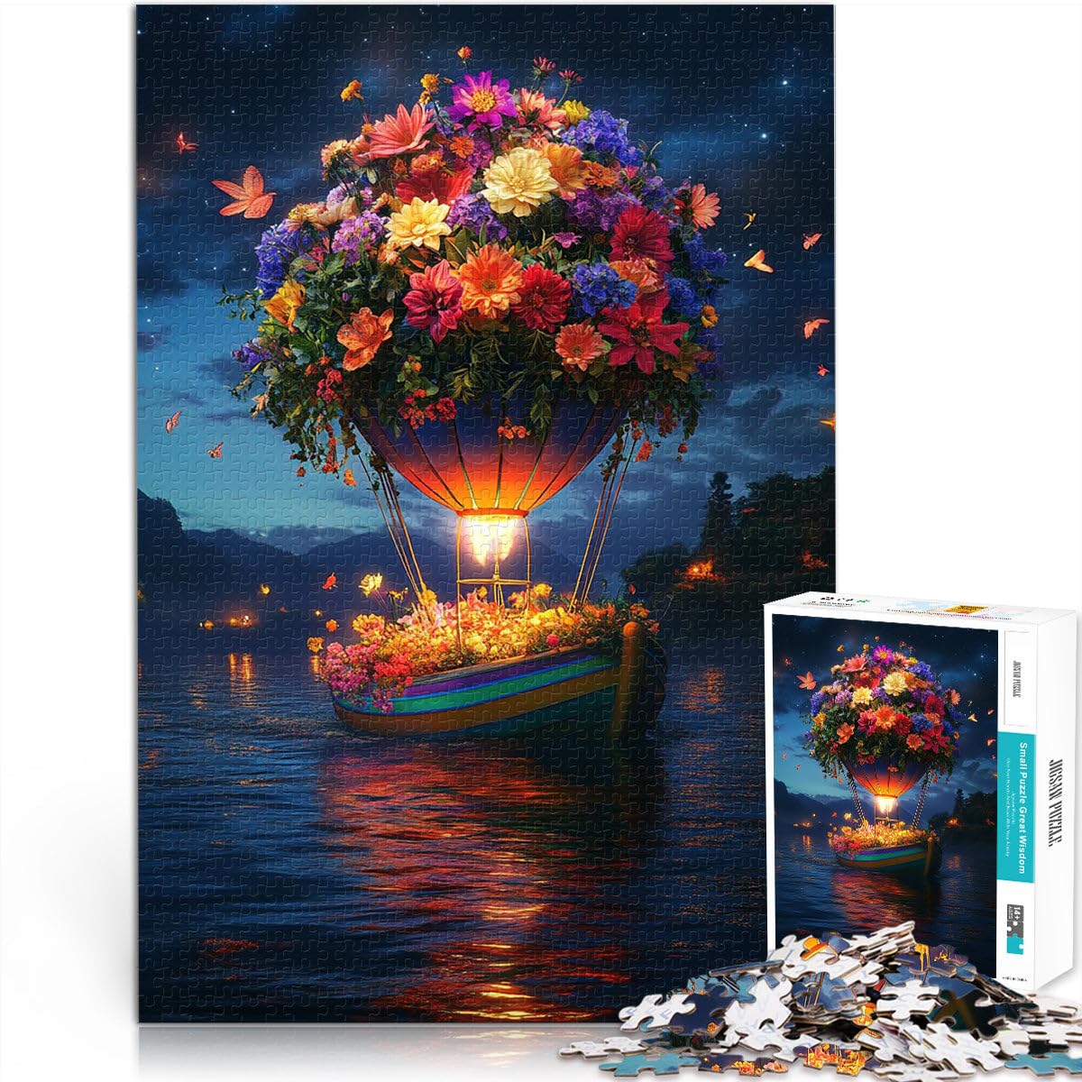Jigsaw Puzzle for teenagers 1000 Pieces Wandering in the sea of ??flowers Familienaktivität Heimdekoration75x50cm — image 1
