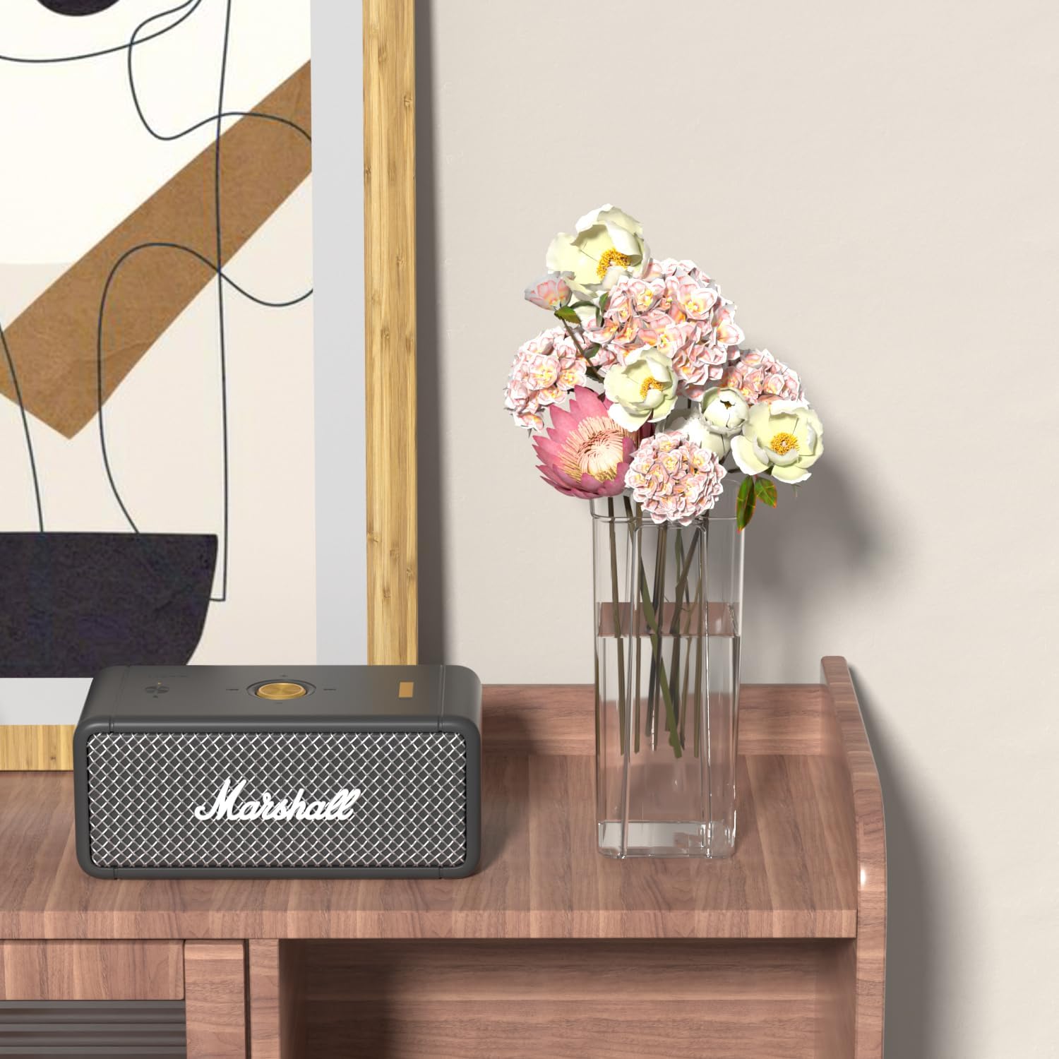 6-Pack Clear Acrylic Flower Vase for Centerpieces, Tall Square Decorative Plastic Flower Vase