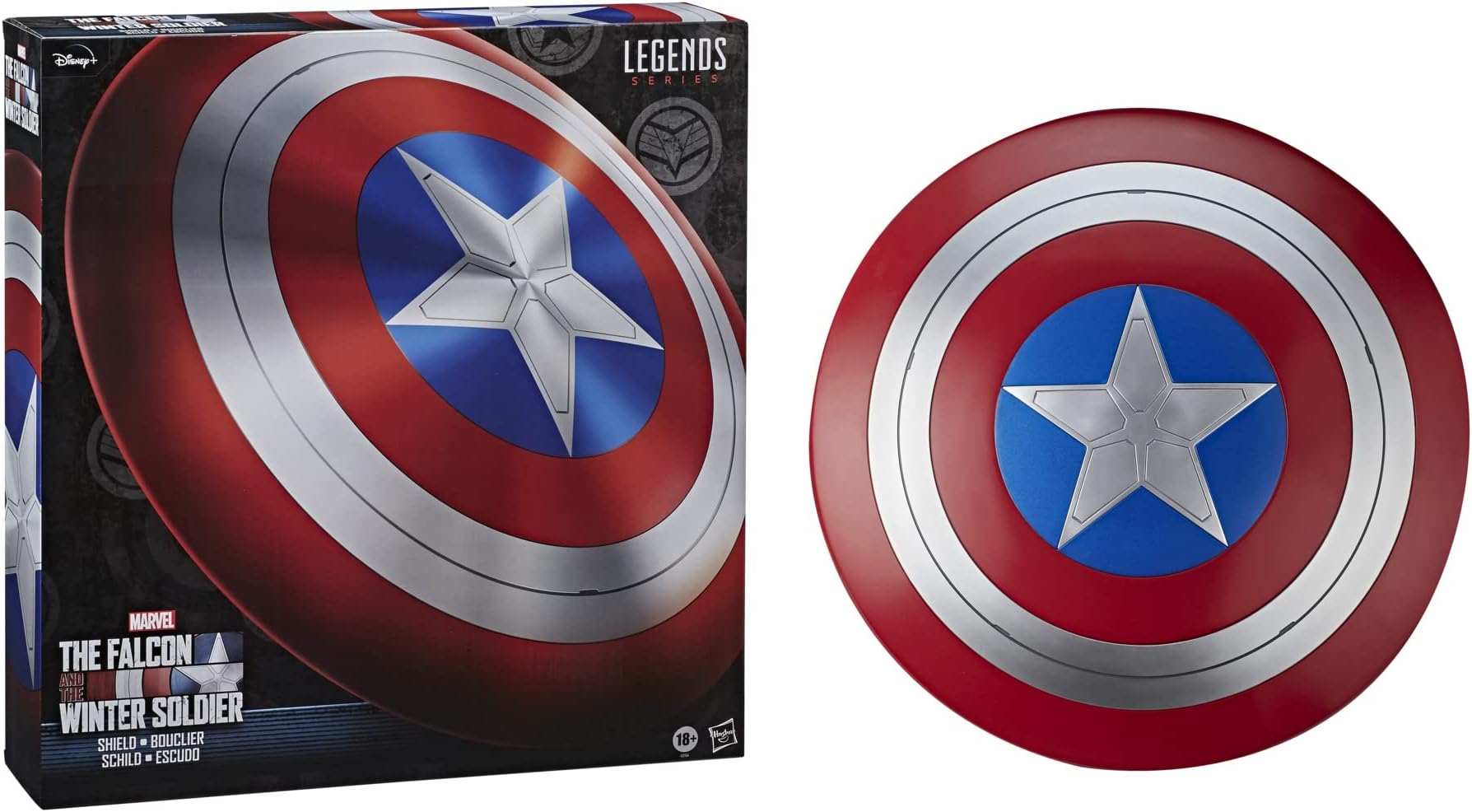 Avengers Marvel Legends Series Falcon and Winter Soldier Captain America Premium Role Play Shield Adult Fan Costume/Collectible