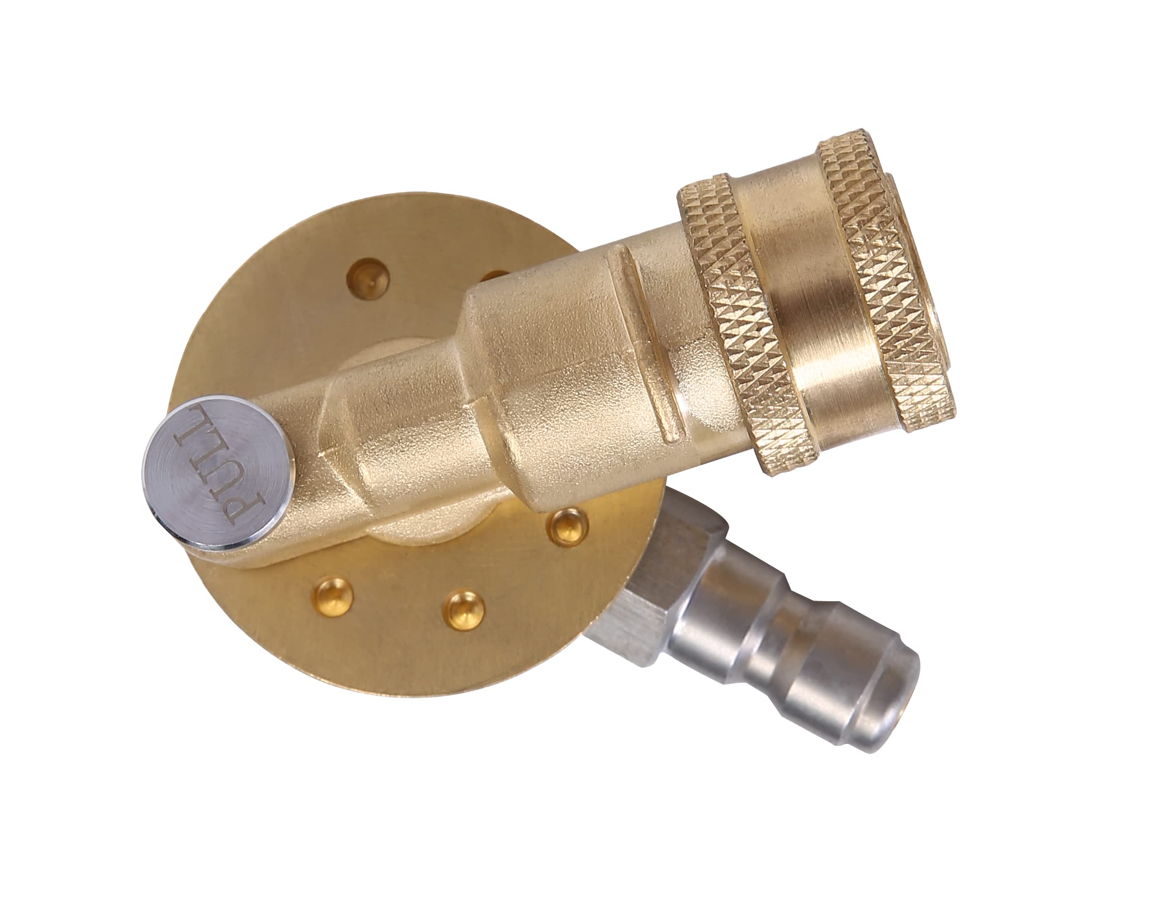 Meteor Blast Pivoting Coupler, 270 Degree with 7 Angles, heavy duty design and Stainless Steel Safety Lock for Pressure Washer Spray Nozzle, Clean Hard to Reach Area, 5000PSI, 1/4” Quick Connect