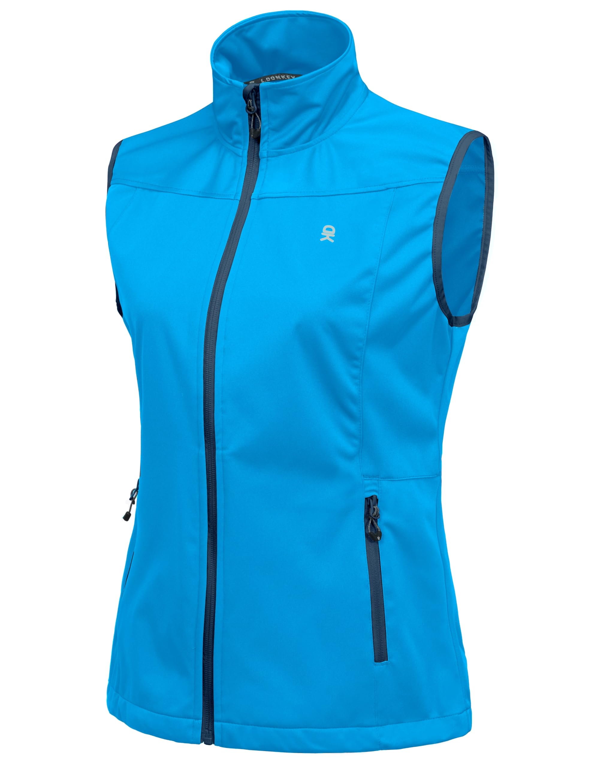 little donkey andy Women's Lightweight Softshell Vest for Running Hiking Travel Bright Blue XXXL-picture-25
