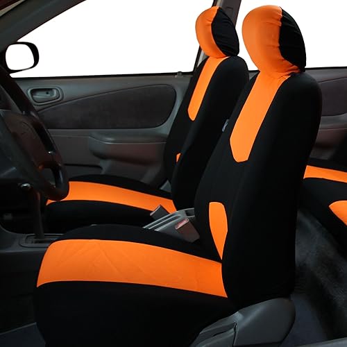 Miniatura 10 de Fundas de asientos para auto de tela lisa y almohadillas para cinturón y volante, diseño universal FH-FB050102 y FH2033, Rosado