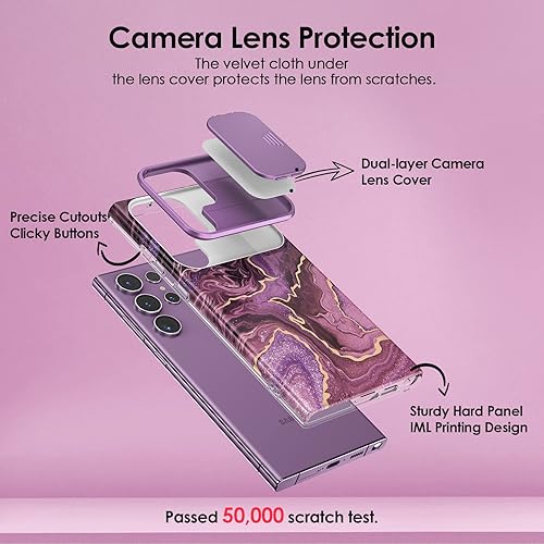 Miniatura 2 de Chvelop Funda para Samsung Galaxy S23 Ultra con Cubierta Deslizante para Cámara, Funda Samsung S23 Ultra Resistente a Golpes Delgada Fina Ligera,