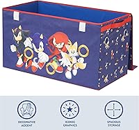 Vista 32 de Idea Nuova Cocomelon - Baúl plegable de almacenamiento de juguetes para niños, duradero con tapa