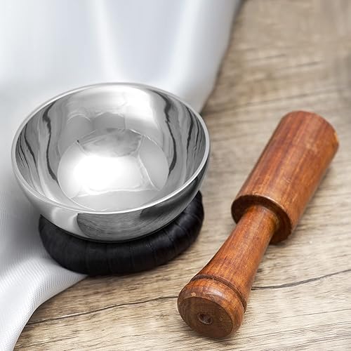 Miniatura 2 de Singing Bowls SetMeditation Sound Bowl for Energy Healing, Mindfulness, Yoga, Chakra Balancing- Unique Handcrafted Tibetan Humming Bowl with Mallet,