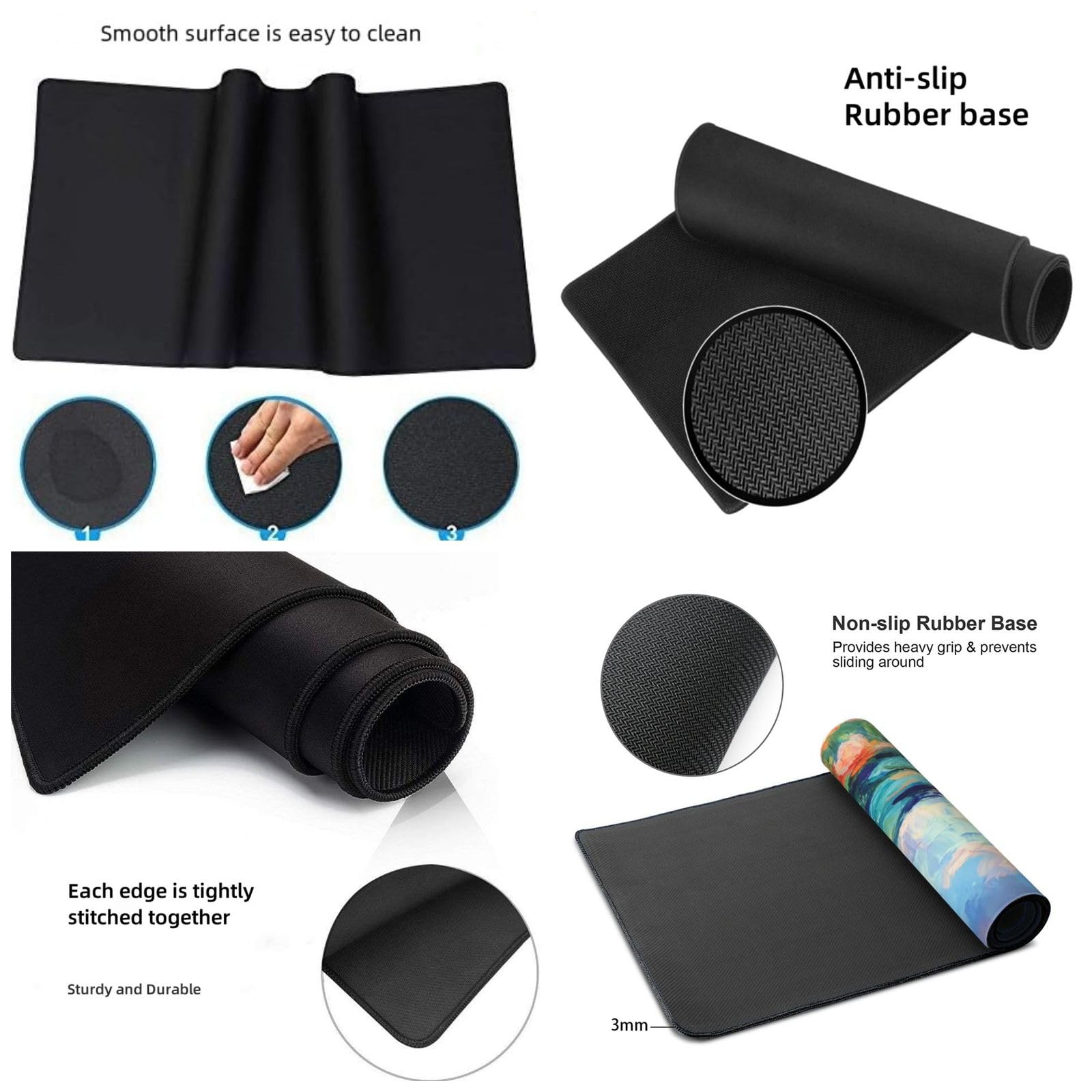 Tapis de Souris XXL 90 x 40 cm, Lotus & Lac Tapis de Bureau G716