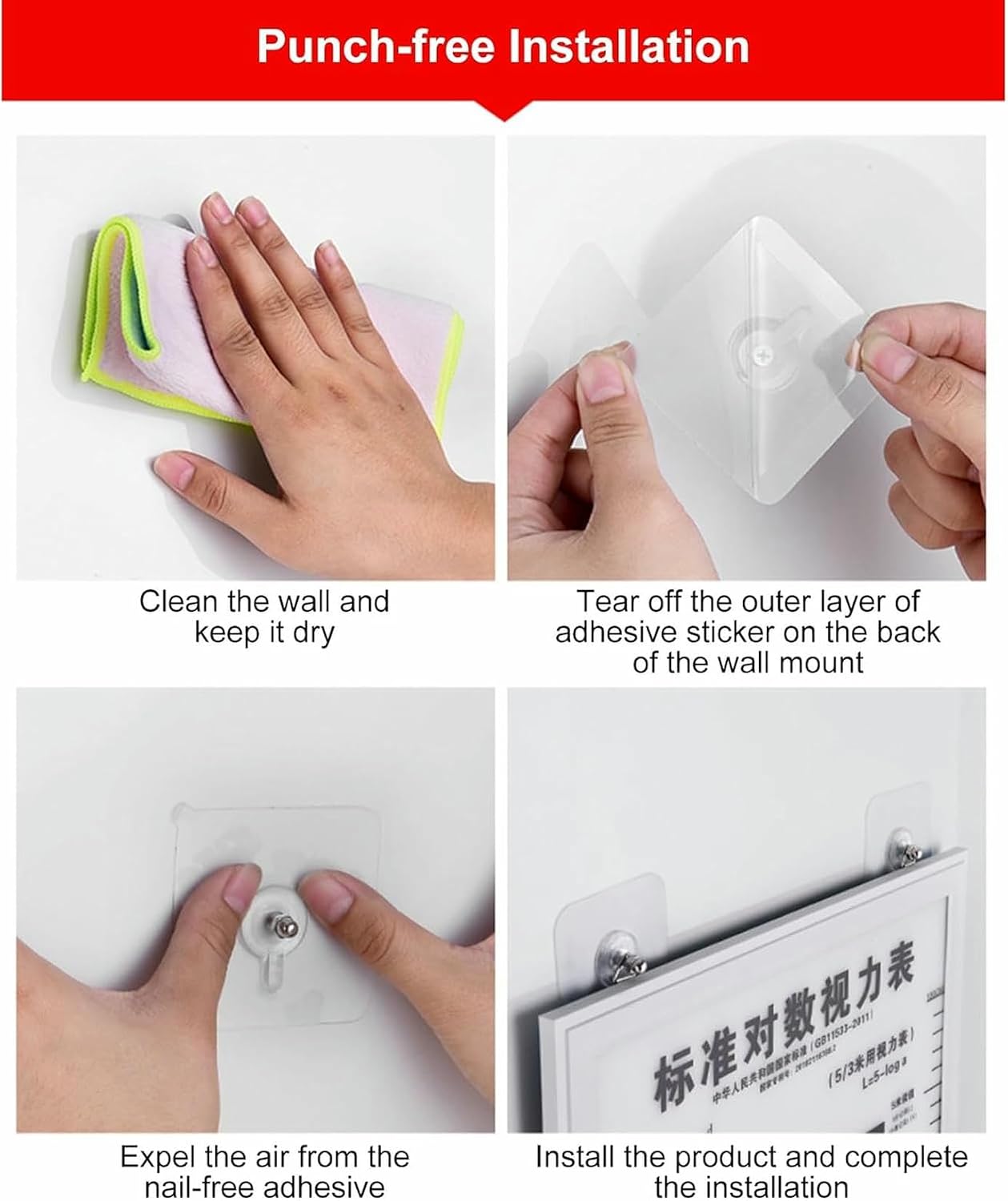Eye Chart Light Box，LED Eye Vision Chart, Visual Testing Chart, Lighting Evenly with Color Signs, for Clinics, Schools, Family, Optical Shops, Hospitals