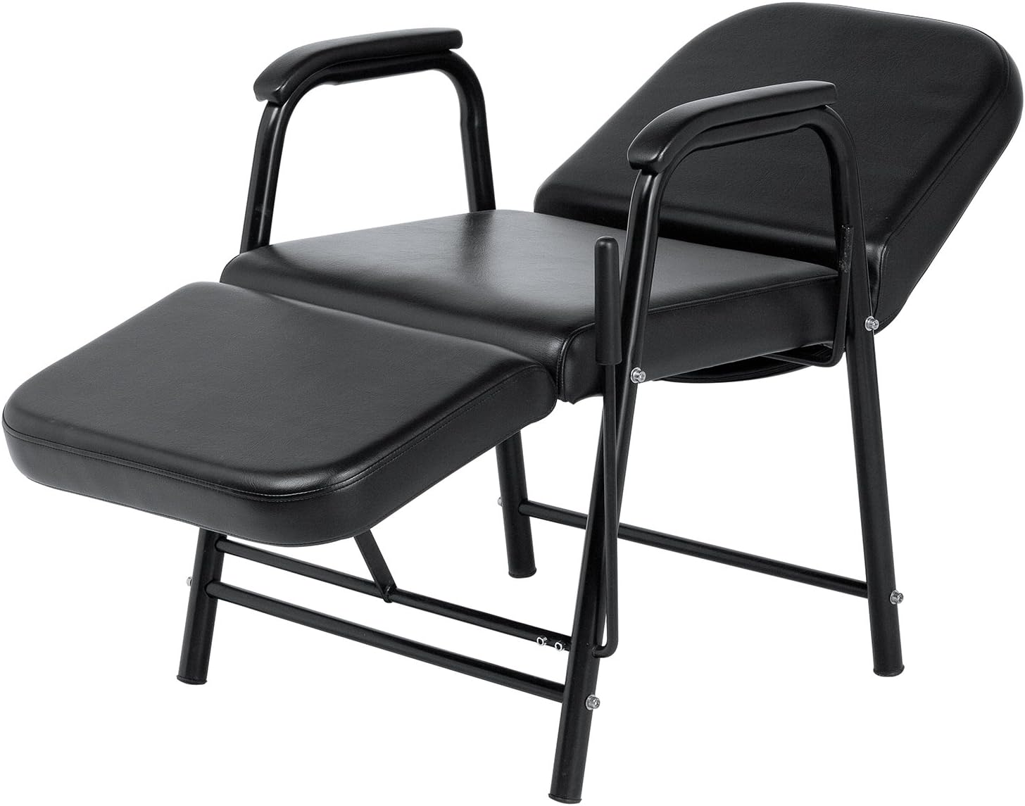 SAVVY SAV-007-B Salon Barber Reclining Shampoo Chair w/Leg Rest in Black + Free YS Park Chignon Clips ($13 Value)