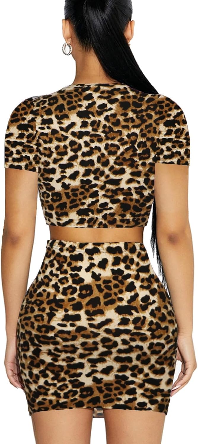 Women's Two Piece Skirt Set - Summer Casual High Waisted Y2K Mini Bodycon Pencil Skirts and Crop Tops Outfits - Image 5