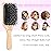 Boar Bristle Hair Brush and Comb Set for Women Men Kids, Best Natural Wooden Paddle Hairbrush and Small Travel Styling Brush for Wet or Dry Hair Detangling Smoothing Massaging