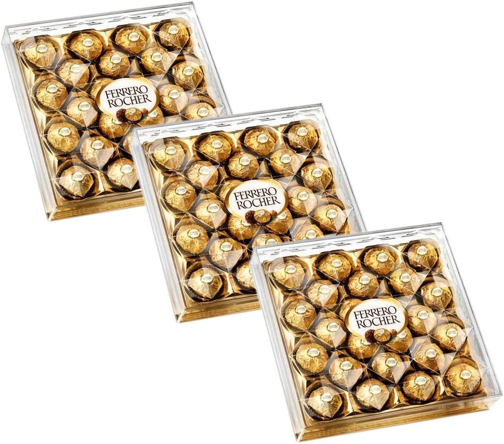 Ferrero Rocher Hazelnut Choclate 24 Pieces(Pack Of 8),1.76 Pounds