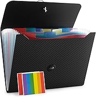 Vista 3 de Carpeta de archivos expansible, organizador de archivos de 13 bolsillos, carpeta de archivo de acordeón, carpeta de archivos expandible
