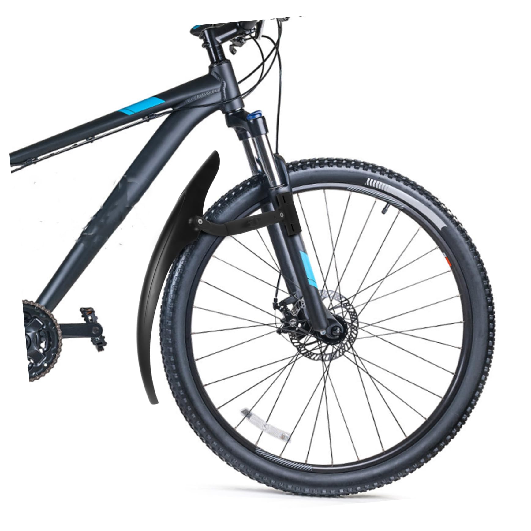 TOYANDONA 1 Juego Guardabarros Delantero para Bicicleta de y Carretera Protección Completa contra Barro Diseño de Secciones Accesorios de Bicicleta Color Negro