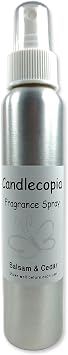 Balsam & Cedar Strongly Scented Premium Fragrance Spray, Atomizing Sprayer Pump, Brushed Aluminum Bottle