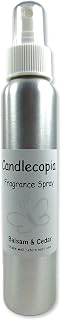 Balsam & Cedar Strongly Scented Premium Fragrance Spray, Atomizing Sprayer Pump, Brushed Aluminum Bottle