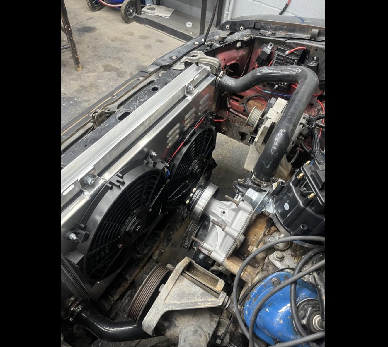 3 Row Radiator Compatible with 1980-1993 Ford Mustang GT/LX Foxbody 5.0L 2.3L Automatic/Manual Performance Cooling 3-Core 1988 1989 1987 (3-Row Radiator Fans Set)