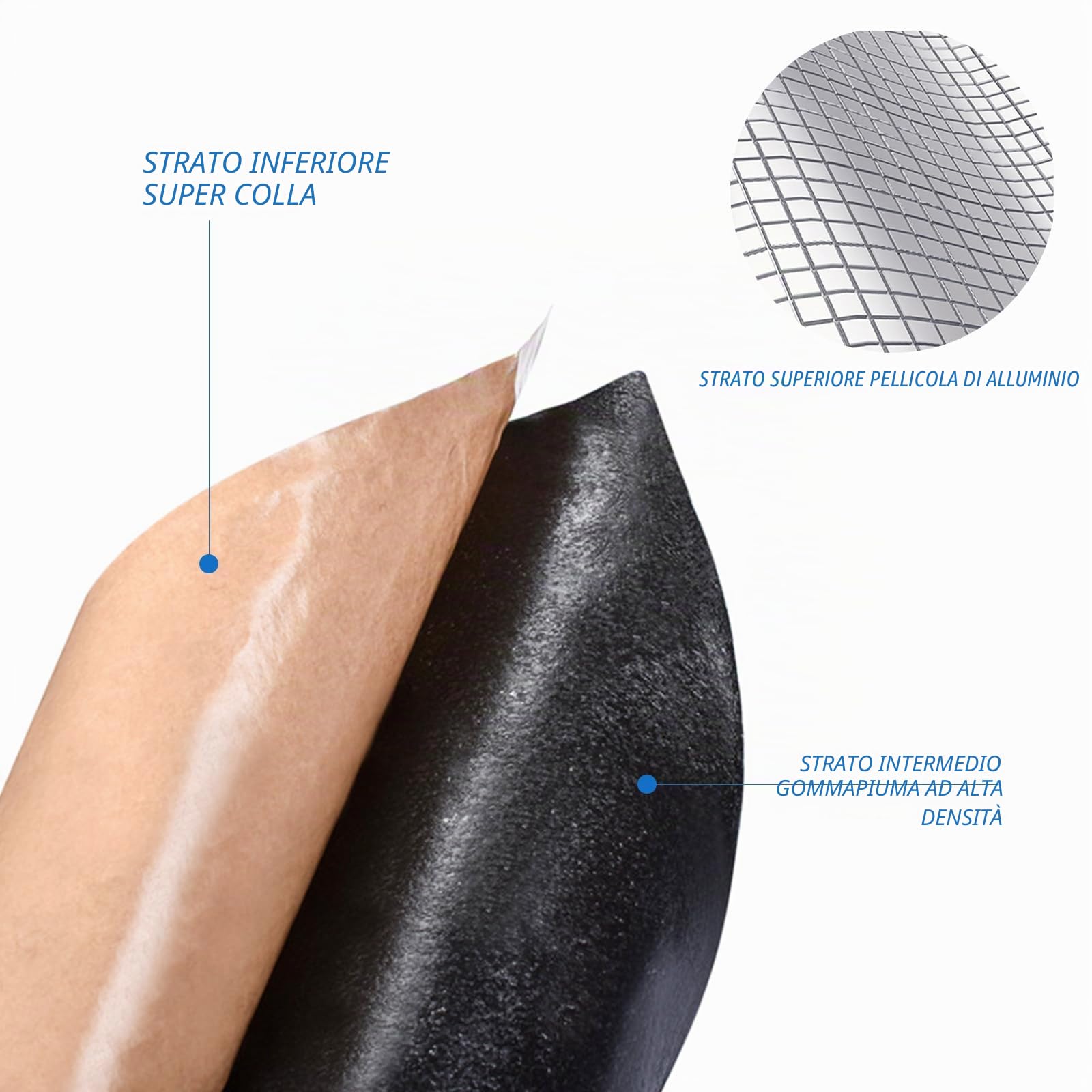 12 tappetini isolantiacustico per auto, 5 mm, 40 x 25 cm, autoadesivi, per vano motore, 1 m², isolamento acustico ignifugo, impermeabile