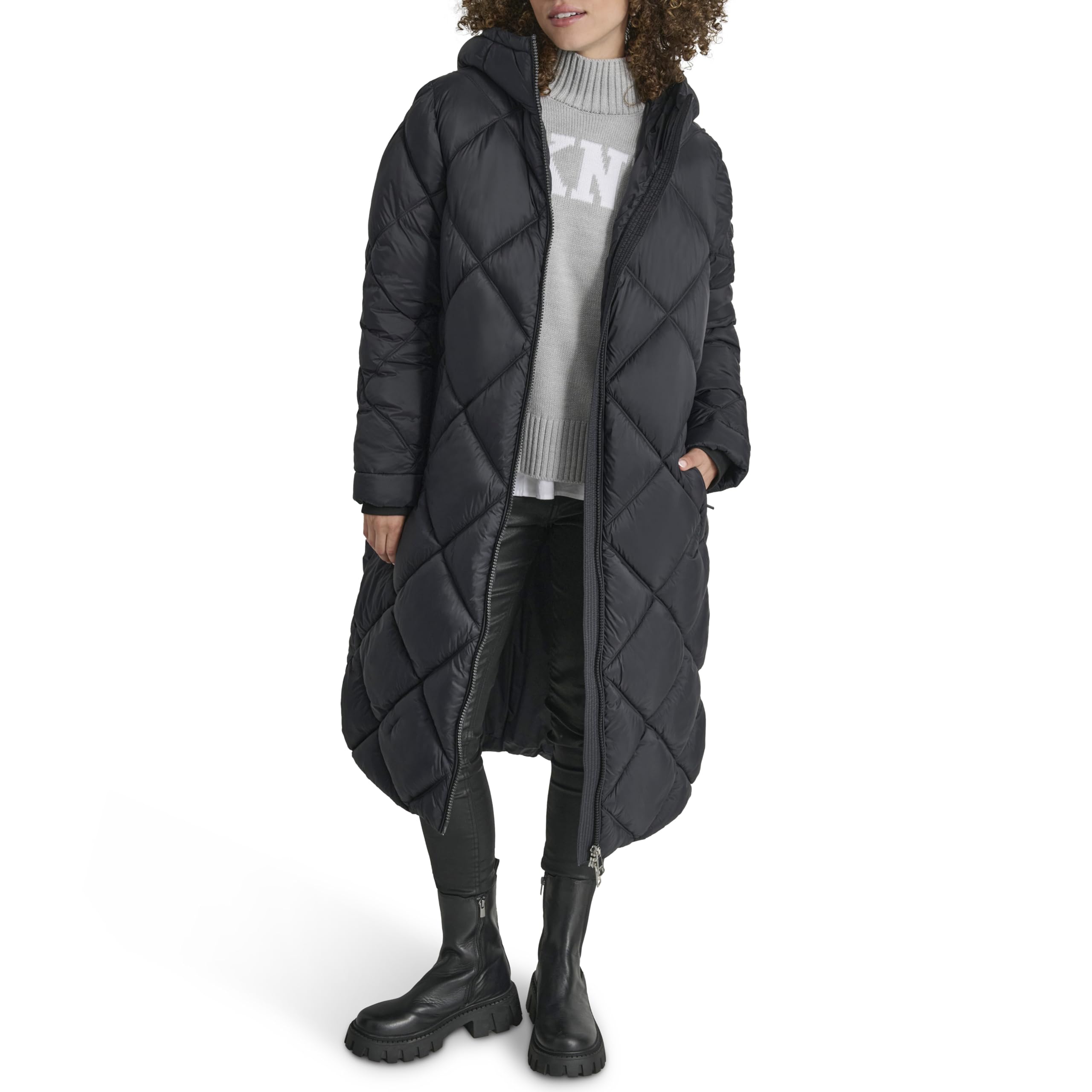 

                                                    DKNY Women's Outerwear,Black,LARGE