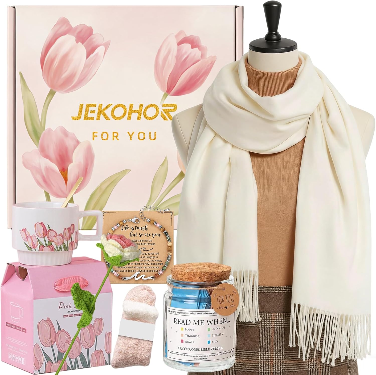 Self Care Gifts for Women Get Well Soon Gift Baskets,Birthday Gifts for Women Care Package,Mothers Day Gift Basket,Stress Relief Care Package for Her Mom Wife,Inspirational Gifts Basket