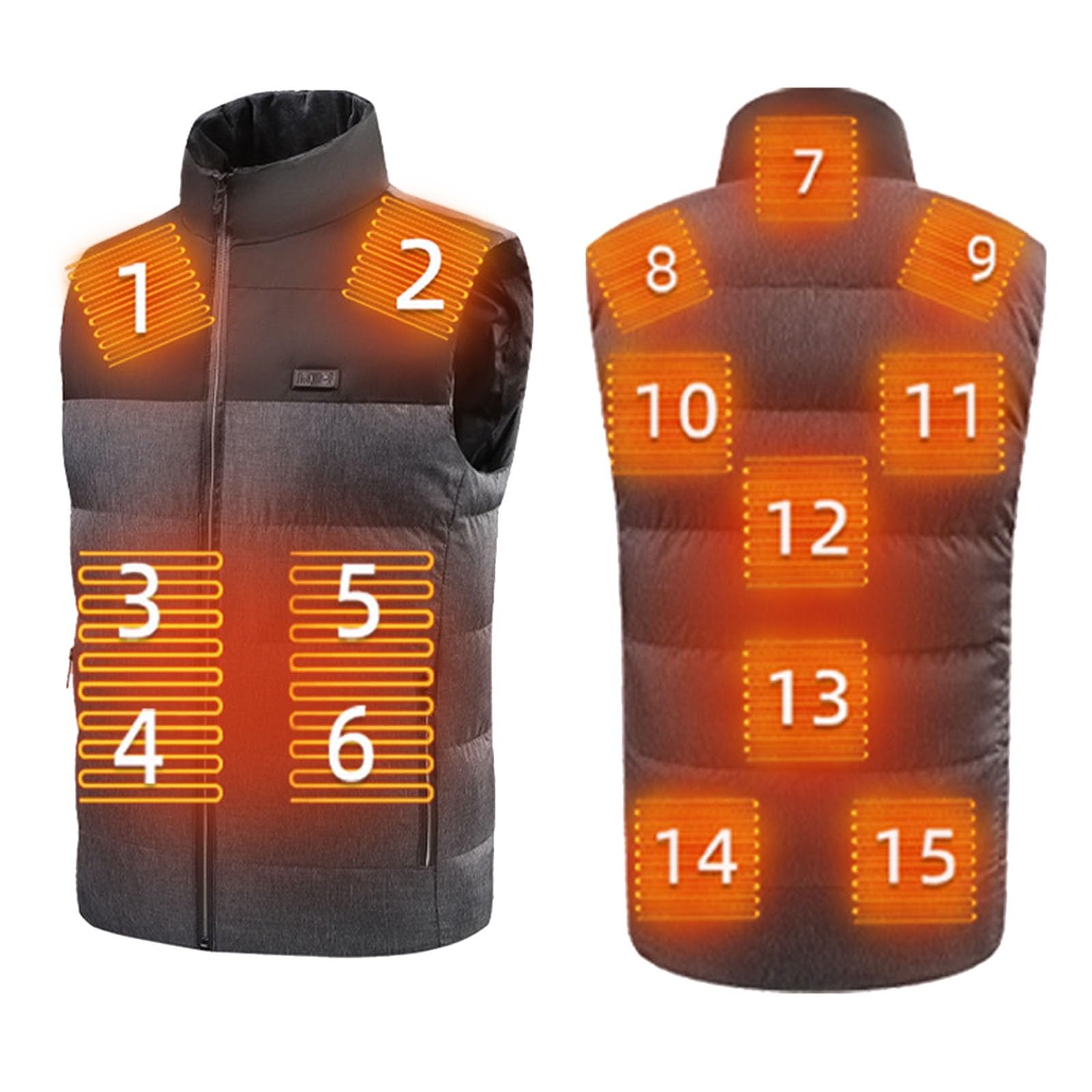 Genérico Chaleco Invierno Hombre Con Capucha,Chalequillo Chalecos Caballero Casual Capa Sólida cálido cremallera Gilet Acolchado Ultraligero Ligero Aislado Deportivo Para Exteriores Talla Grande