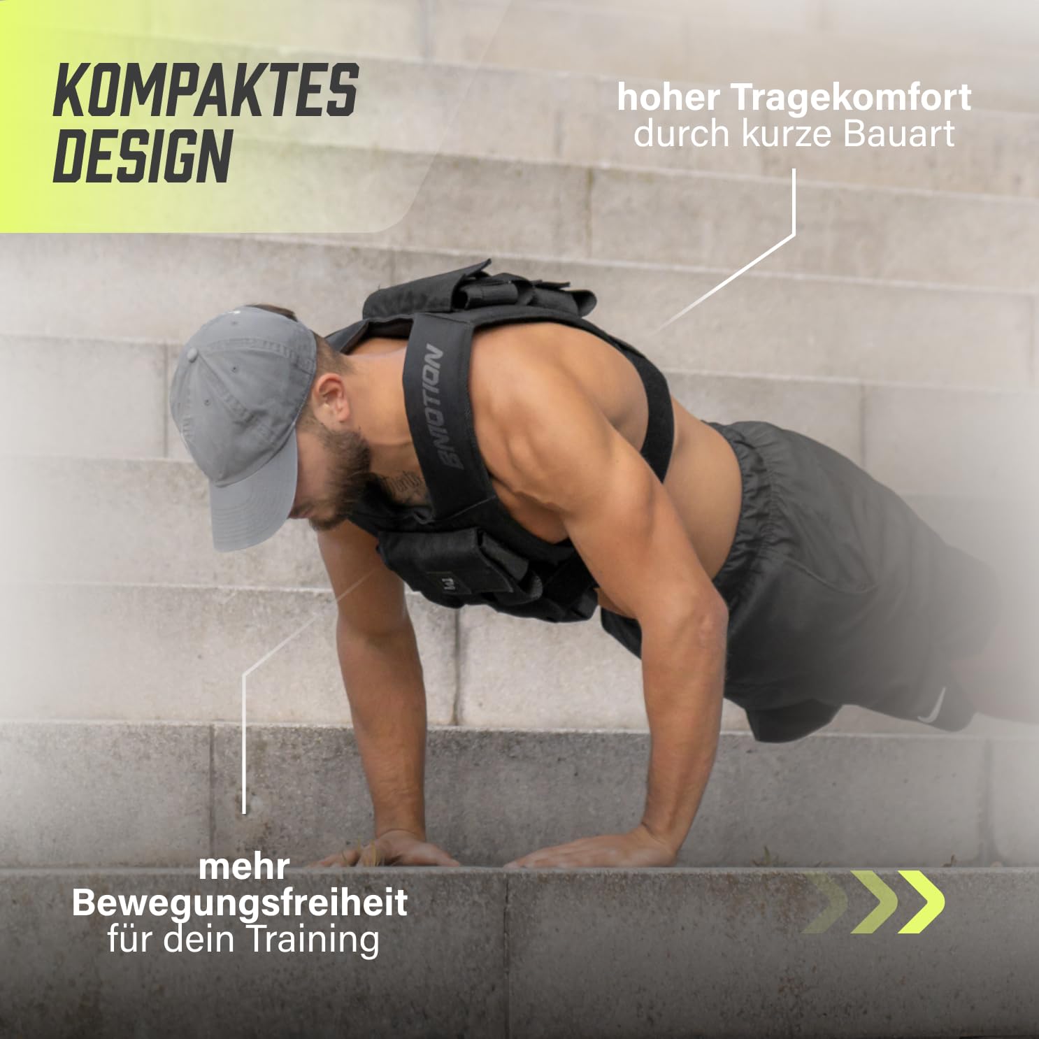 Müller und Blum Gewichtsweste 10 kg und 20 kg für Herren und Damen, Verstellbare Weight Vest aus 1000D Cordura, herausnehmbare Metallgewichte, Trainingsweste für Krafttraining, Calisthenics & CrossFit