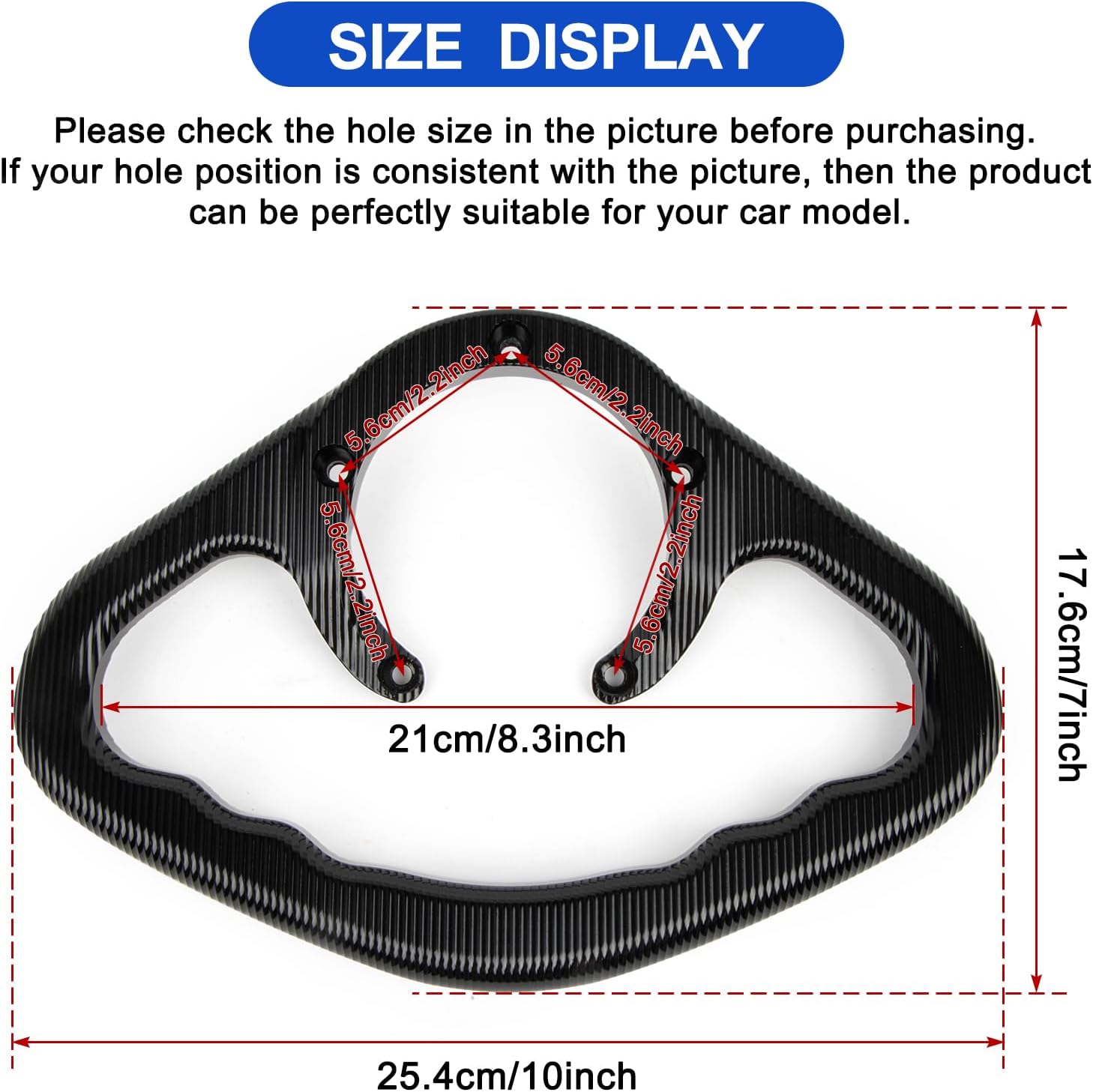 PSLER Fuel Gas Tank Handle Motorcycle Rear Passenger Grab Bar for Ninja ZX14R ZX6R ZX7RR ZX11 ZX10R ER6N ER6F Aluminium Accessories Handle Grips Bar Handlebar 5 Holes(Black)