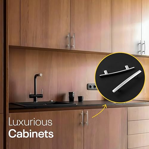 Miniatura 8 de Manijas de cocina para gabinetes, 3 pulgadas de agujero a agujero, 5 pulgadas de largo, 10 piezas de aleación de zinc, manijas curvadas para