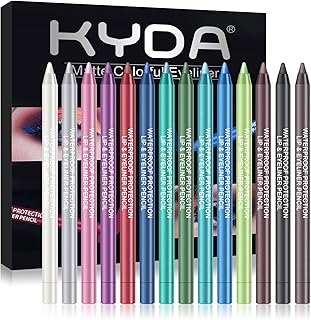 Ownest 14 Colors Eyeliner Pen Set,Pearl Eyeliner Kit Metallic Eyeliner Pencil Glitter Eyeliner for Women Eye Liner Professional Eye Makeup Set Colorful Eyeliner Eye Color