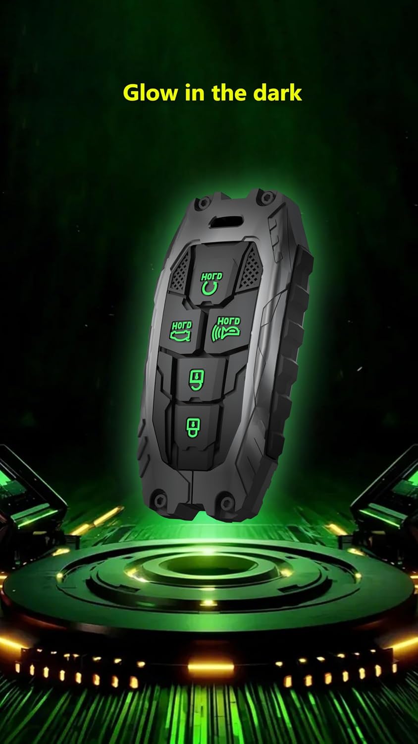 Key Fob Cover for Hyundai 5 Buttons Key Case,Heavy Key Shell Protector Keychain Accessories for 2024 2023 2022 Hyundai Sonata Tucson Santa fe Palisade Key Fob (Model-A-Silver) - Image 4