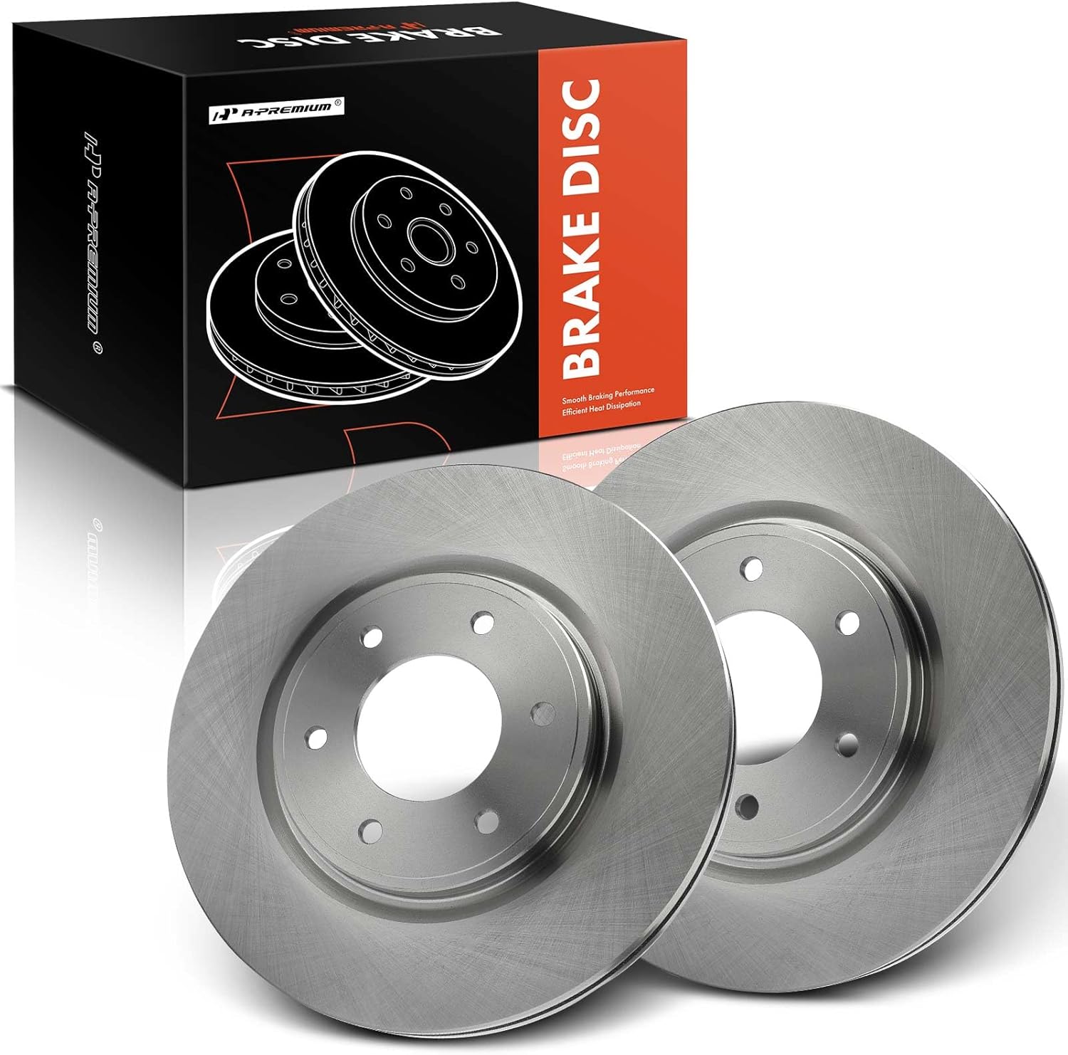 A-Premium 13.77 inch (349.8mm) Front Vented Disc Brake Rotors Compatible with Select Nissan & Infiniti Models - Titan 2008-2019, Armada 2007-2014, QX56 2007-2010, 2-PC Set