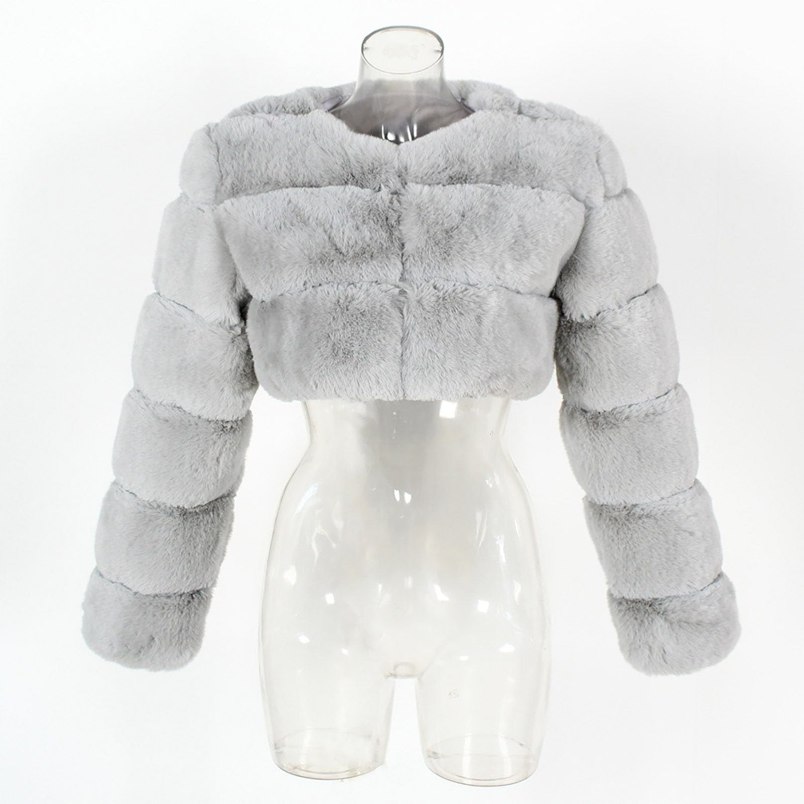 Chaqueta Mujer Invierno Abrigos De Cazadora Forro Polar，Chaqueta corta sintética mujer estilo informal otoño invierno nueva europea abrigo ligero femenino forro polar casual